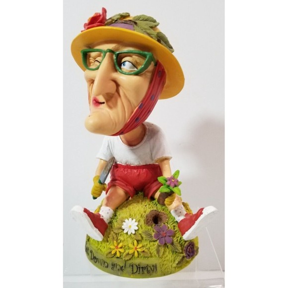 Encore~Granny Gardener Bobbleworks~"Life is Short Get Down & Dirty"~Great Gift! - Picture 4 of 7